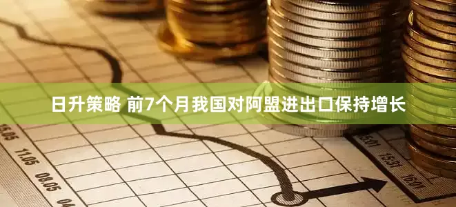 日升策略 前7个月我国对阿盟进出口保持增长